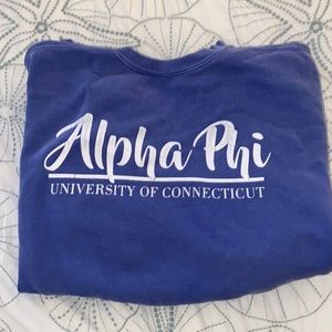 Alpha Phi UCONN Comfort Colors Crew Neck